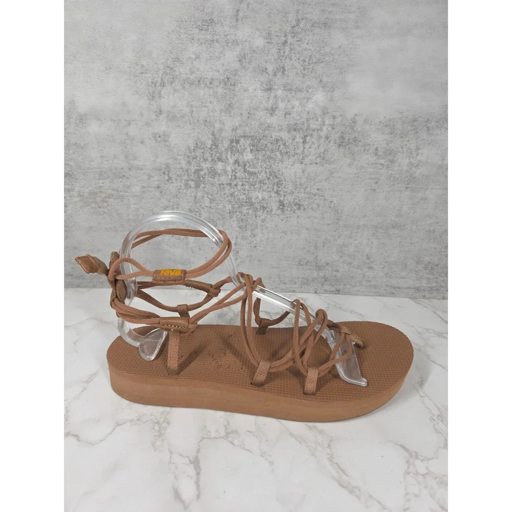 Teva Midform Infinity Brown Strappy Gladiator Summer Platform Sandals Women EU41